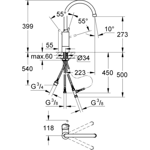 Смеситель для кухни Grohe Concetto 32666001 - фото 2