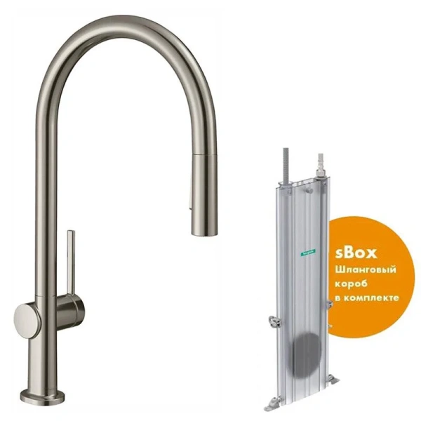 Смеситель для кухни Hansgrohe Talis M54 сталь, для кухни - фото 2