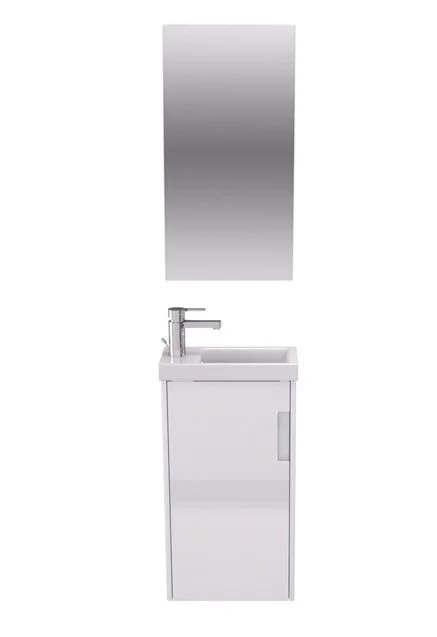 Тумба под раковину подвесная Velvex Klaufs 40 см белая, моноблок - фото 5