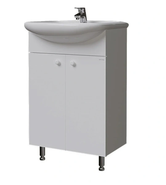 Тумба с раковиной напольная Grossman Крит-Эко 51 см с распашными дверцами