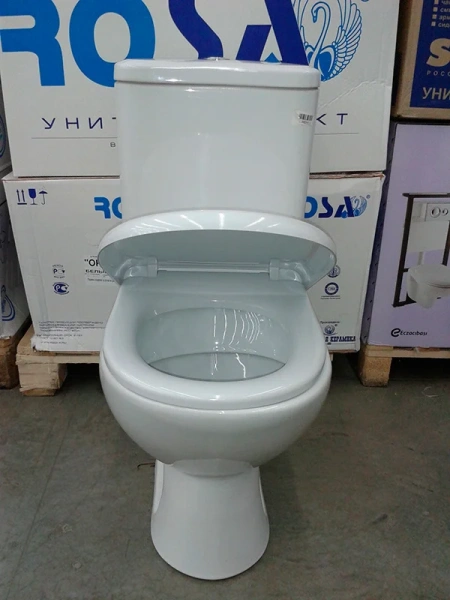 Унитаз компакт Rosa Лира синий - фото 4