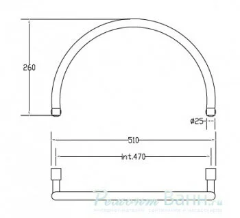 Полотенцесушитель водяной цвет:хром Margaroli 442-6, 6 секций с аркой - фото 3