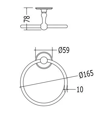Полотенцедержатель для ванной, цвет хром, Devon&Devon Old Navy, по запросу - фото 2