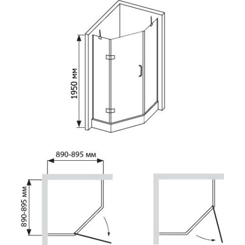 Душевой уголок RGW Safari SA-81 90х90 см профиль хром - фото 2
