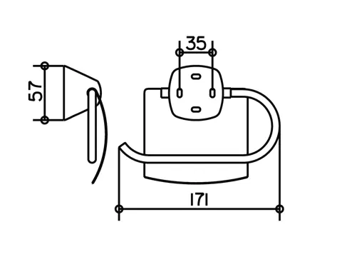 Бумагодержатель Keuco City.2 хром - фото 2