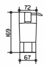 Дозатор для ванной Keuco Elegance 11654 019001, современные, hi-tech - фото 2