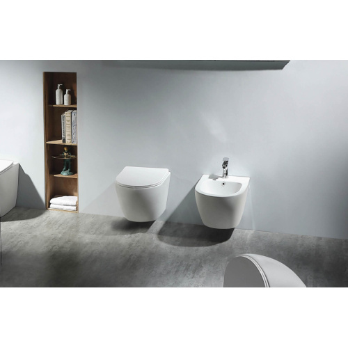 Унитаз подвесной Акватек Европа безободковый, с горизонтальным, прямым выпуском, с прямым выпуском - фото 7