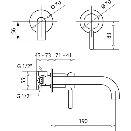 Смеситель для раковины Migliore Fortis черный матовый - фото 2