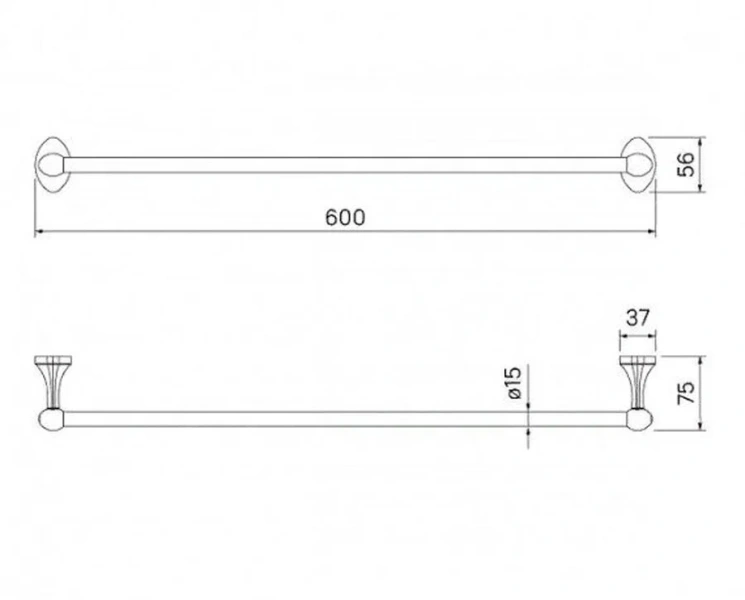 Полотенцедержатель IDDIS Male хром - фото 2