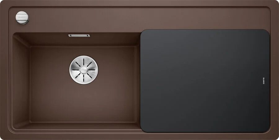 Мойка для кухни, чаша слева, цвет кофе, Blanco Zenar XL 6 S-F, по запросу - фото 2