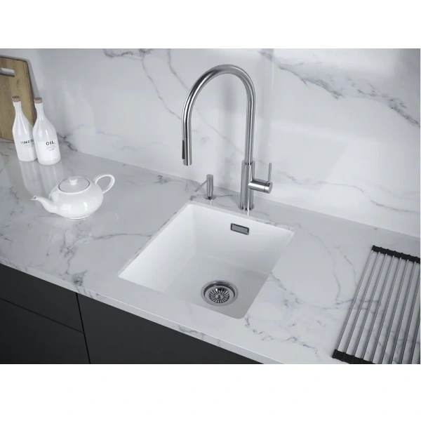 Мойка для кухни Paulmark Lumi 41 см белый матовый - фото 4