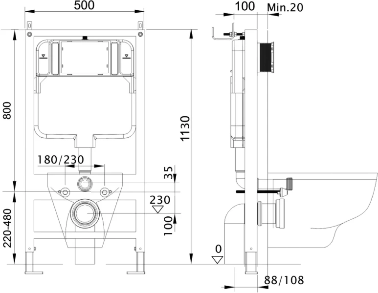 Унитаз с инсталляцией Акватек Либра New с тонким сиденьем, в наличии index_3 - фото 12