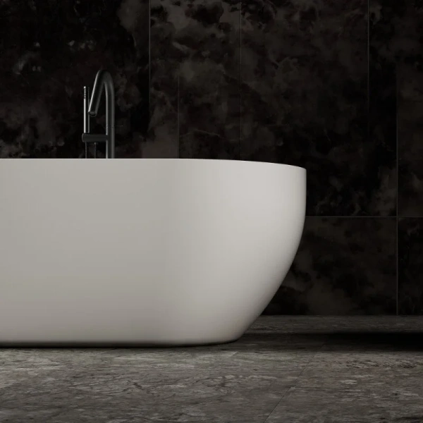 Ванна из искусственного камня Abber Stein 160x75 см белая матовая - фото 4