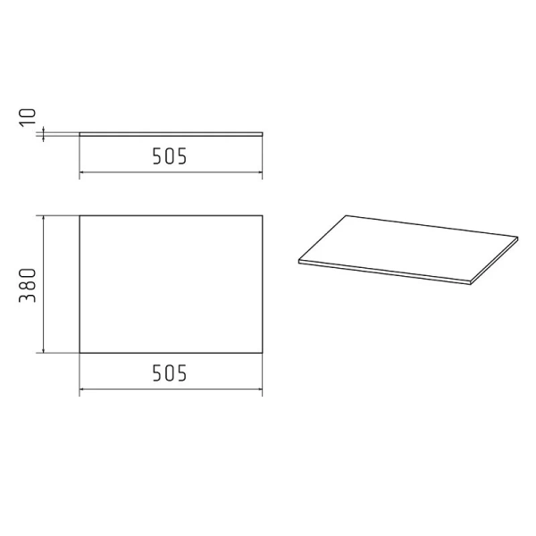 Столешница Misty Атланта 50 см белая - фото 2