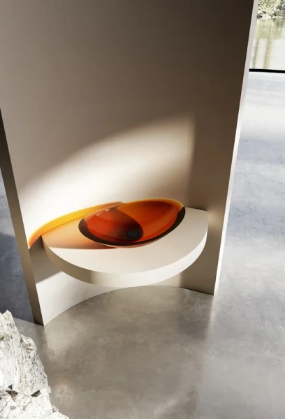 Раковина Abber Kristall 60 см коричневая, накладные (на столешницу), пристенные - фото 3