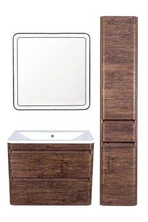 Тумба под раковину подвесная Style Line Атлантика 100 см старое дерево, моноблок - фото 5