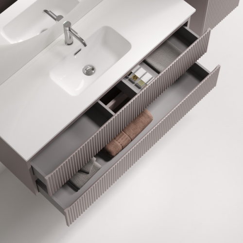 Тумба под раковину подвесная Sancos Snob R 120 см doha soft, современная, hi-tech - фото 3