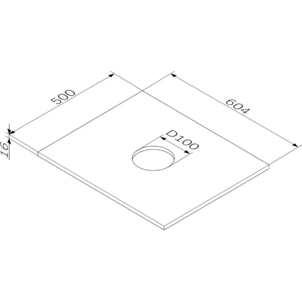 Столешница Am.Pm Func M8FST060 60 см прямоугольная, в наличии - фото 2