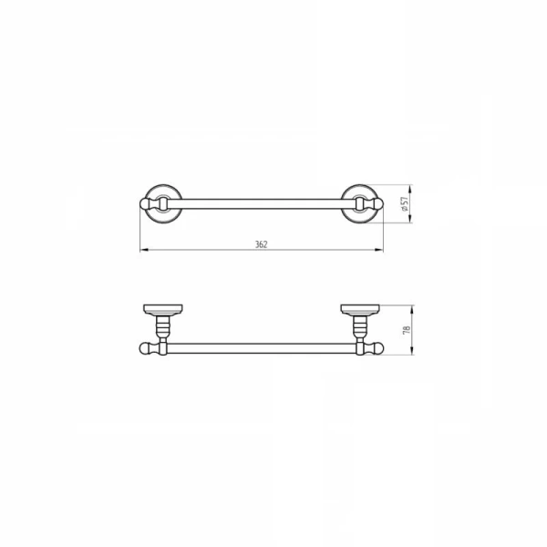 Полотенцедержатель Migliore Mirella хром, классические, ретро, декорированные - фото 2