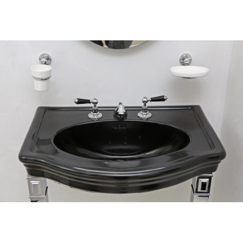 Раковина 71х53 см, смеситель на 3 отверстия, цвет чёрный, Devon&Devon New Etoile index_1 - фото 4