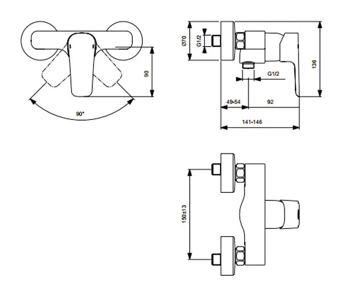 Смеситель для душа Ideal Standard Ceraplan III хром - фото 2