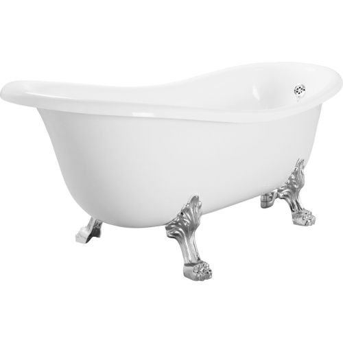 Ванна из искусственного камня Migliore Milady 185х82 см фурнитура хром - фото 1