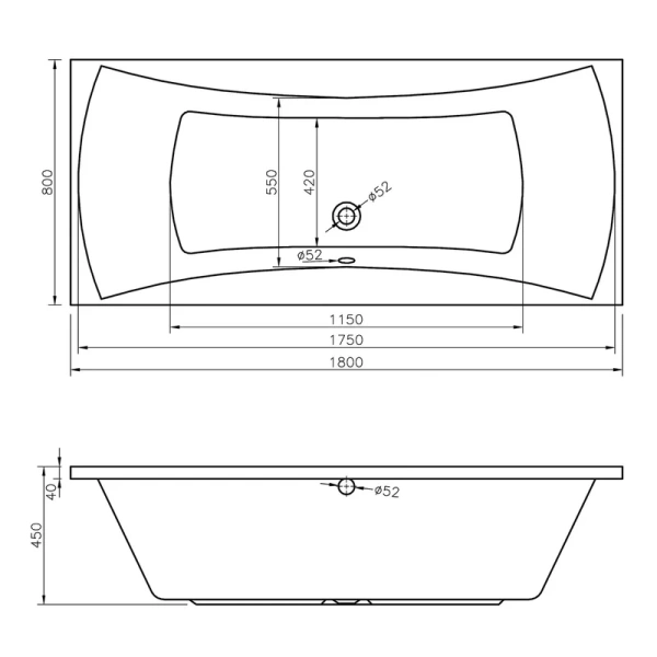 Ванна акриловая Lavinia Boho Evan 180x80 см белая, белые - фото 8
