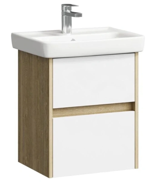 Тумба с раковиной подвесная Aqwella Сити CI0105D 50 см с двумя ящиками