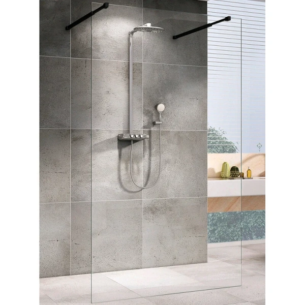 Душевая перегородка Abber Immer Offen 120 см стекло прозрачное - фото 1