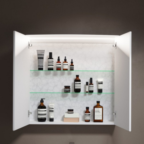 Зеркальный шкаф с подсветкой Aqwella Neringa 80 см с регулятором освещенности - фото 3