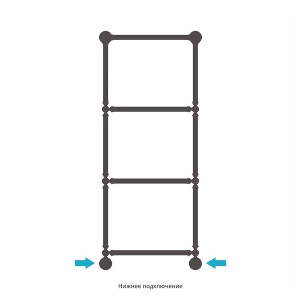 Полотенцесушитель водяной Сунержа Ренессанс 50х126 см без покрытия - фото 4