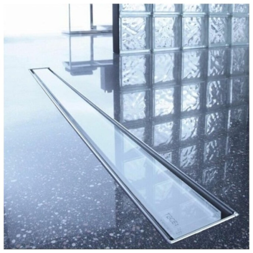 Решетка Tece TECEdrainlinе 60109 100 см стеклянная, белые - фото 3