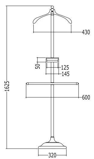 Стойка напольная для ванной, цвет светлое золото, Devon&Devon Single, по запросу - фото 2