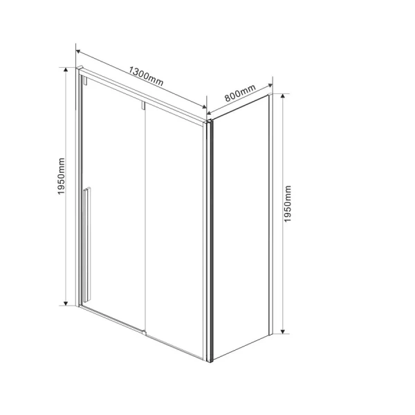 Душевой уголок Vincea Lugano 130x80 см хром, современные, hi-tech - фото 3