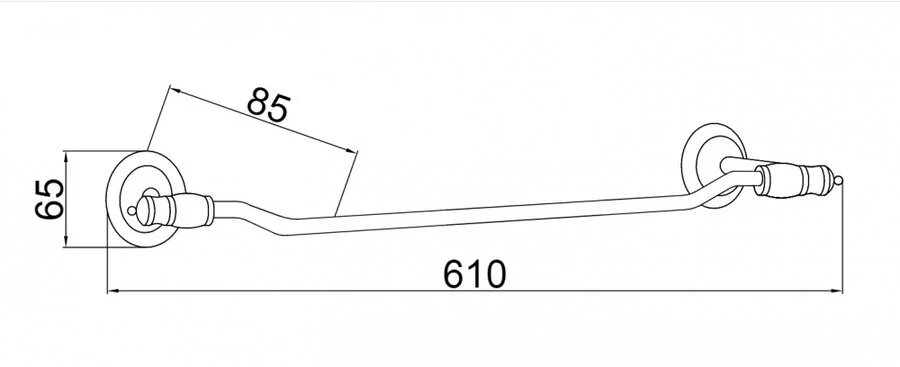 Полотенцедержатель Boheme Vogue 101 хром, классические, ретро, декорированные - фото 2