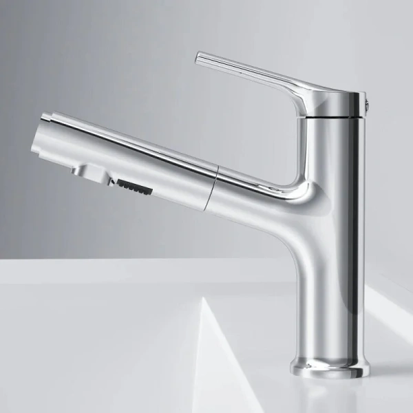 Смеситель для раковины Am.Pm X-Joy хром, с коротким изливом, c выдвижным изливом (лейкой) - фото 7