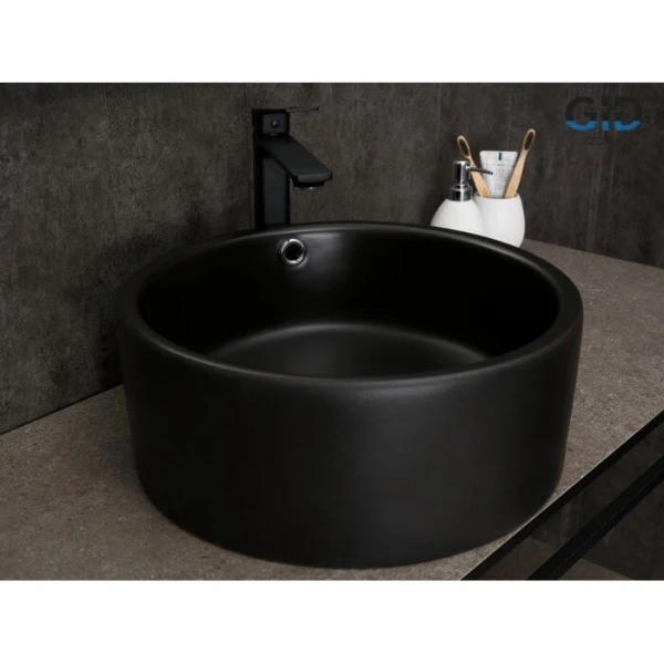 Раковина GID Esfera N9130bg 42 см черная - фото 4