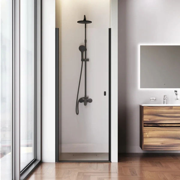 Душевая дверь в нишу Am.Pm Sunny 80 см профиль черный - фото 4