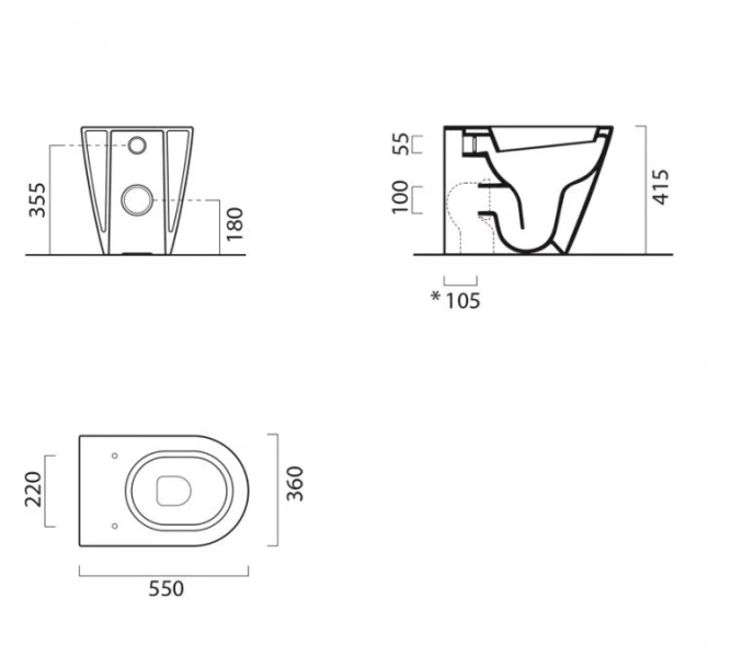 Унитаз напольный GSI Norm 8614 - фото 3
