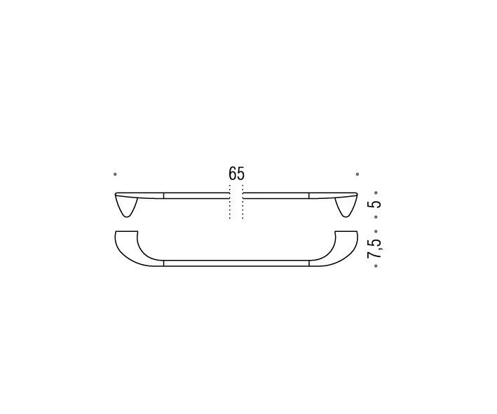 Полотенцедержатель Colombo Khala 60 см, современные, hi-tech - фото 2