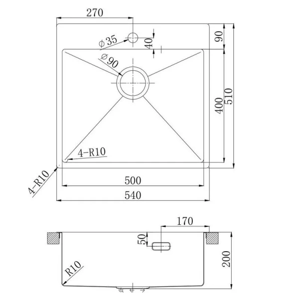 Мойка для кухни Lemark Janga 54 см сталь, врезные - фото 2