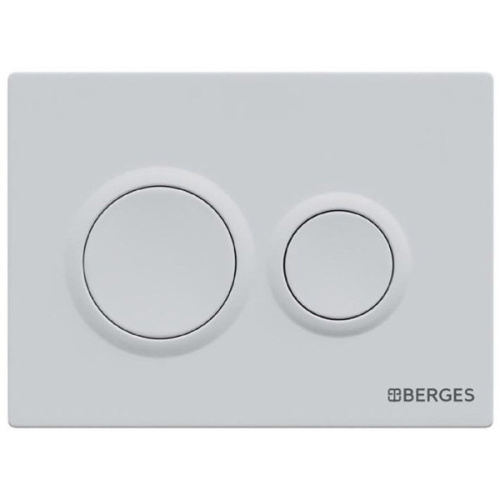 Клавиша смыва Berges Novum O4 Soft Touch белая - фото 1