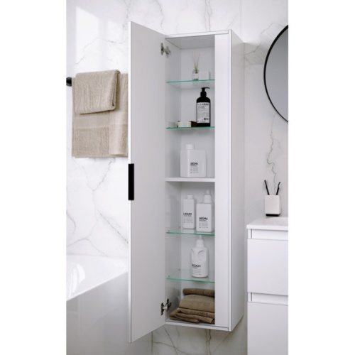 Шкаф-пенал подвесной Aqwella Accent 35 см белый, недорого - фото 4