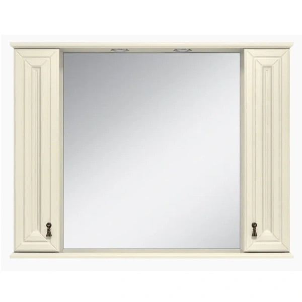 Зеркальный шкаф с подсветкой Misty Лувр 105 см слоновая кость - фото 1