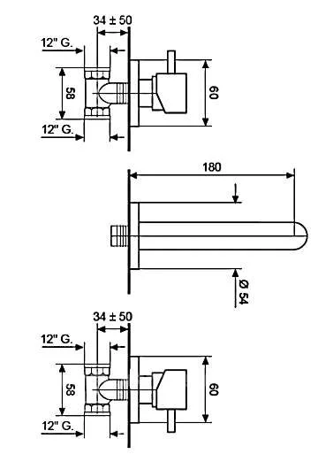 Смеситель для раковины Emmevi Piper 45155 - фото 3