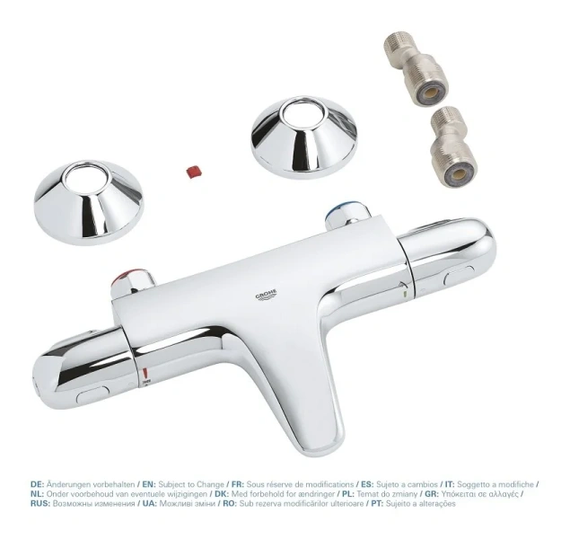 Смеситель для ванны Grohe Grohtherm 1000 термостатический, настенные - фото 6