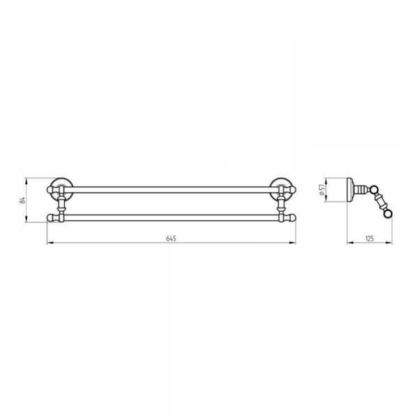 Полотенцедержатель Migliore Mirella 17 двойной - фото 2