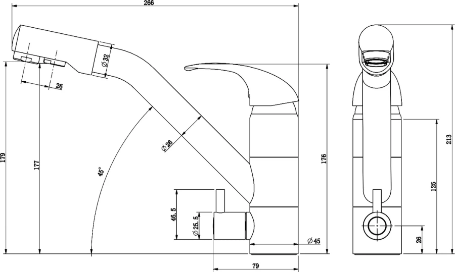 Смеситель для кухни Paulmark Hessen белый матовый, современные, hi-tech - фото 3