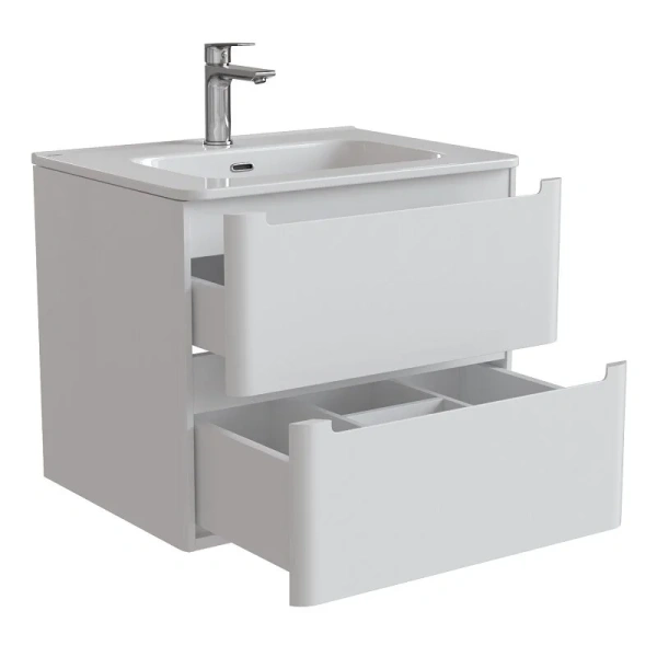 Тумба с раковиной подвесная IDDIS Edifice 60 см белая, подвесная, пристенная - фото 4