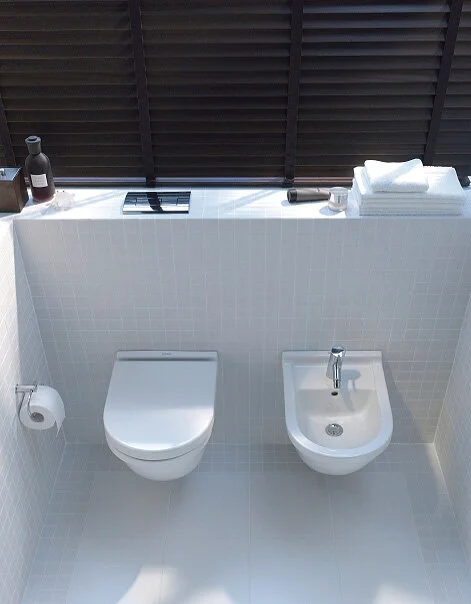 Унитаз подвесной, Compact 485х360 мм Duravit Starck 3 2202090000, фарфор, керамика - фото 3